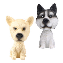 2St Resin Bobblehead Hond Auto Ornament Dashboard Decoratie