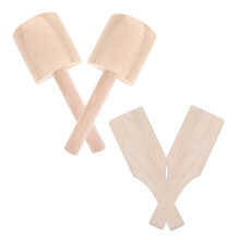 4St Beige Pottenbakkerij Peddels Hout Voor Detailleren En