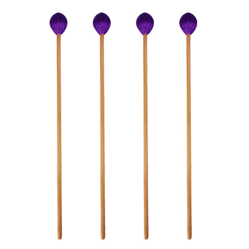 4Stk Marimba Schlägel Mit Garnkopf Lila Ergonomisch Für Percussion