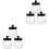 6Pièces Porte-Coton Boule Bâtonnets Verre Clair 1