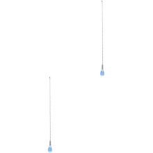 2Pièces Suspendu Lampe En Verre Bleu Pour Décor Ventilateur