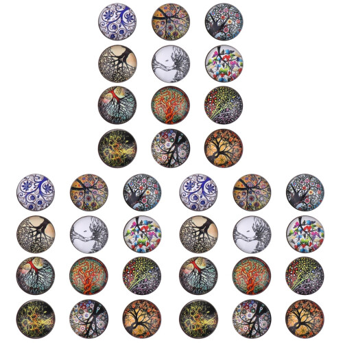 36Pièces Boutons Ronds DIY Multicolores Pour Accessoires