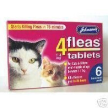 Johnsons Veterinary Products 4Fleas Tablets for Cats and Kittens, Pack of 6