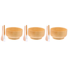 3Ensembles Bol À DIY Accessoires Bois Khaki Élégants
