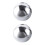 2Pièces Sphères Décoratives Acier Inoxydable Argentées Lumineuses 1