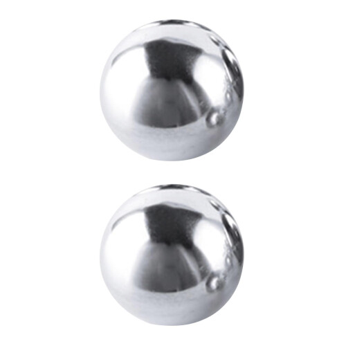 2Pièces Sphères Décoratives Acier Inoxydable Argentées Lumineuses