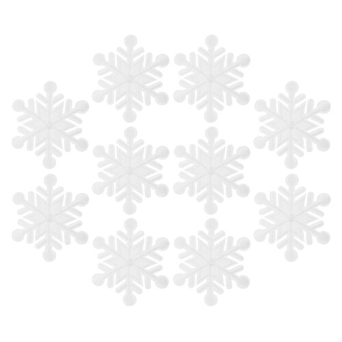 Xmas Patch Wit Katoen 10 Stuks 2,6x2,6x0,4 Inch