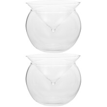 2Pièces Coupes À Cocktail Transparentes Solides Pour Bar Maison