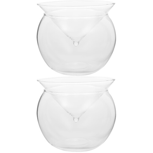 2Pièces Coupes À Cocktail Transparentes Solides Pour Bar Maison
