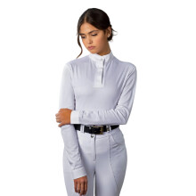 (12 UK, White) Aubrion Womens/Ladies Long-Sleeved Stock Shirt