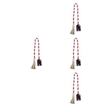 4Pièces Guirlande Tassel Perles En Bois Style Campagne