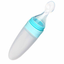 1St Blauwe Siliconen Flesspuit Babyvoeding Voeden Tool