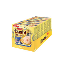 INABA Dashi Delights: Chicken with Tuna Recipe (6 x70g) / Bits in Broth Cat Food Topping, Rich in Protein, Natural Ingredients, Delicious and Healthy