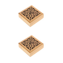2Pièces Brûleur D'arômes Original En Bambou Décor Table Ambiance Zen