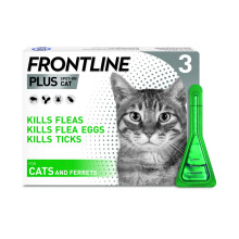 Frontline PLUS Spot On Cat Flea Treatment, 3 pipettes