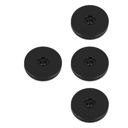 4Pièces Plateau Rotatif Stable Noir Plastique Usage