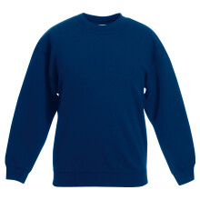 (14-15, Navy) Fruit Of The Loom Kids Unisex Classic 80/20 Set-In Sweatshirt (Pack of 2)