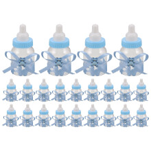 24Stk Kleine Candy Flaschen Baby Jungen Plastik Himmelblau