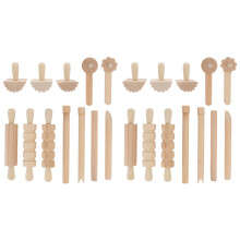2Ensembles Outils Sculptures En Bois Beige Pour Argile