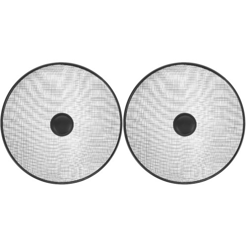 2Pièces Écran Protection Poêle Anti-Projections Acier Noir