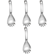 4Stk Nudel Löffel Ergonomisch Silbern
