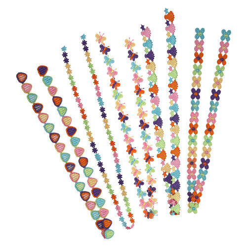 Lace Rand Voor Kraamwerk Gekleurde Polyester 5 Stuks