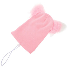 Skihelm Hoes Roze Kinderen Knitted Cartoon Schedelhoes