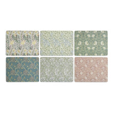 Pimpernel x Spode Morris & Co. Set of 6 Floral Cork-Backed Placemats - Multi-Colour Table Mats
