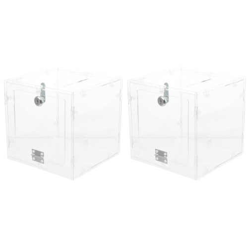 2Pièces D'urne Claire Avec Fente Pour Dons Et Notes