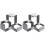 6Pièces Cubes Acryliques Argent Supports De Présentation Robusts 1