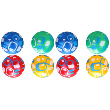 8Pièces Balles Élastiques Gonflables En PVC Multicolores Pour Enfants