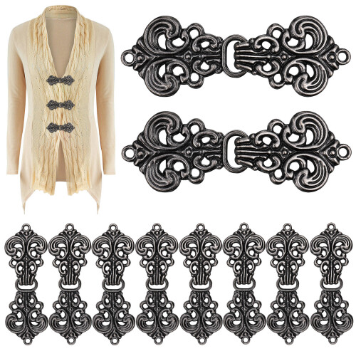 20Paires Boucles Argentées Accessoires Couture Pour Habits