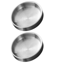 10Pièces Assiettes À Tremper En Acier Inoxydable Argenté, Multi-Usages