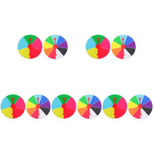 10Pièces Roue À Colorée PVC Pour Fête Et Activités Enfants