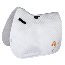 (15in - 16.5in, White) ARMA Aubrion Logo Horse GP Saddlepad