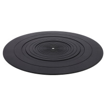 Zwarte Silicone Platenspeler Beschermmat Anti-Trillend Comfort