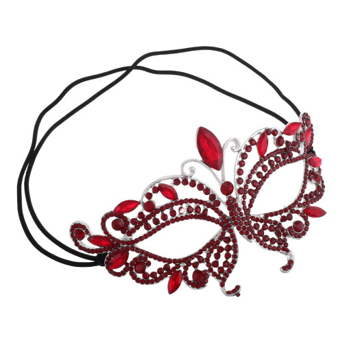 Rhinestone Half Face Mask Vrouwen, Oogmasker Feest