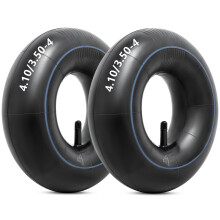 Heavy Duty 4.10/3.50-4 Replacement Inner Tube, TR-13 Straight Valve Stem for Wheelbarrows, Mowers, Hand Trucks, Tractors, Garden Carts