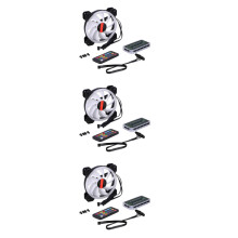 3Pièces Ventilateurs Refroidissement Pièce Rgb Assortis Faible