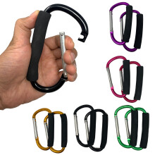 Pack of 2 Universal Large Buggy Clip Pram Pushchair Stroller Clip for Strollers, Shopping Bag Hook Carabiner Shopping Accessories Bag Holder Hook