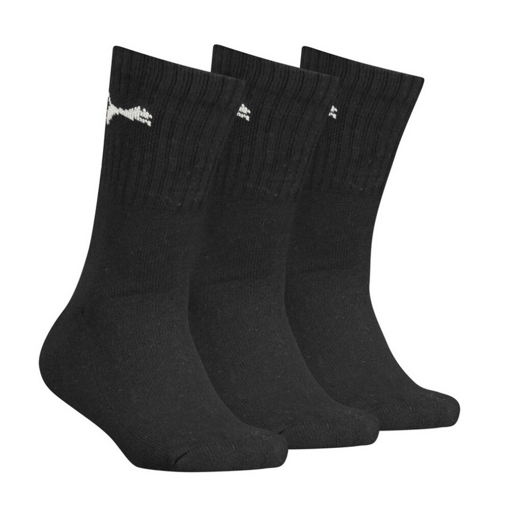 Puma (9 Uk Child-11.5 Uk, Black) Childrens/Kids Logo Crew Socks (Pack Of 3)
