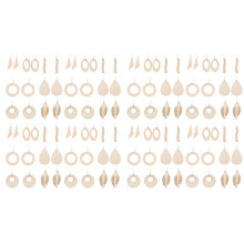140Pièces DIY Boucles D'oreilles Bois Beige Matériel Artisan