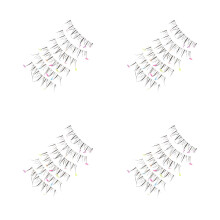 4Boîtes De Cils Faux Colorés En Nylon Cœur Pour Cosplay Et