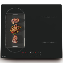 COVERCOOK Built-in Induction Hob, 4 Zone Induction Hob 60cm with Bridge Zone, 7000W Electric Cooktop Touch Control with Timer, Child Lock, Boost, Pau