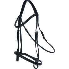 (Pony, Black) Aviemore Raised Cavesson Leather Horse Bridle