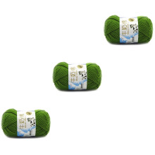 3Pièces Fil Coton Lait Vert Pour Tricotage Main Doux Respirant