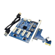 6Ensembles Adaptateur Pci-E 1X À 4X Extension