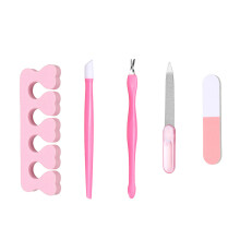 5 Pezzi di strumenti per unghie portatili pink lima professionale adatta per uso in salone professionale o domestico