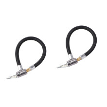 2Pièces Tube De Rallonge Gonflage Avec Adaptateur Serrage Noir