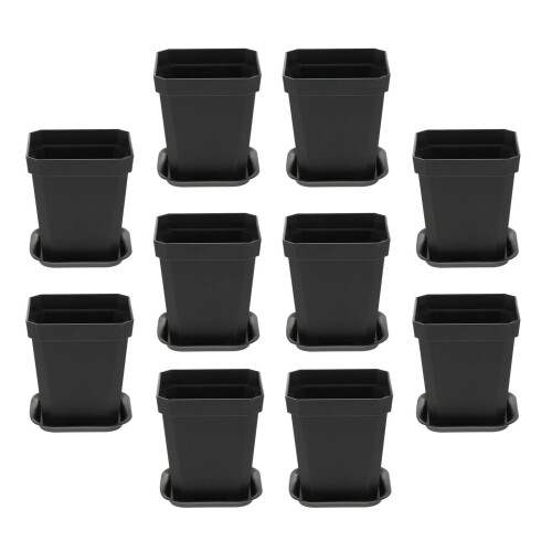 30Pièces Pot De Plastique Noir Usage Divers